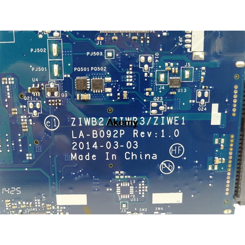  ZIWB2/ZIWB3/ZIWE1 LA-B092P Rev:3.0 motherboard For Lenovo B50-80 Laptop motherboard ( For intel 320