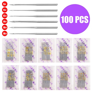 

100pcs DB*1 Industrial Sewing Machine Needles Kit For JUKI Singer Brother DIY Sew Needle 65/9 75/11 80/12 90/14 100/16 110/18