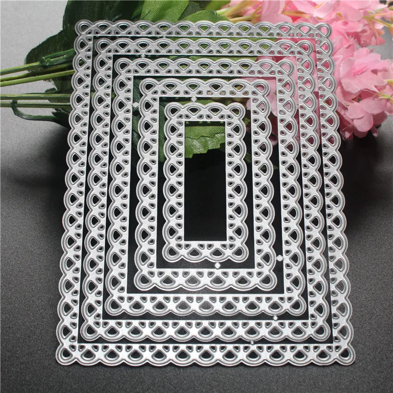 

Crazyclown Lace Frame Metal Cutting Dies for Card Making Scrapbooking Making Embossing Cuts Stencil Craft