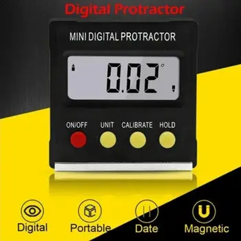 

Black Mini Digital Lcd Protractor Electronic Grade Electronic Inclinometer Angle Level Angle Ruler Box Magnetic Digital G5J4