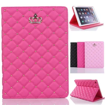 

Tablet Case For iPad Air 1 2 Case Luxury Crown Diamond Bling Pu Leather Flip Stand Cover Case For iPad 9.7 Inch 2017 2018 Case