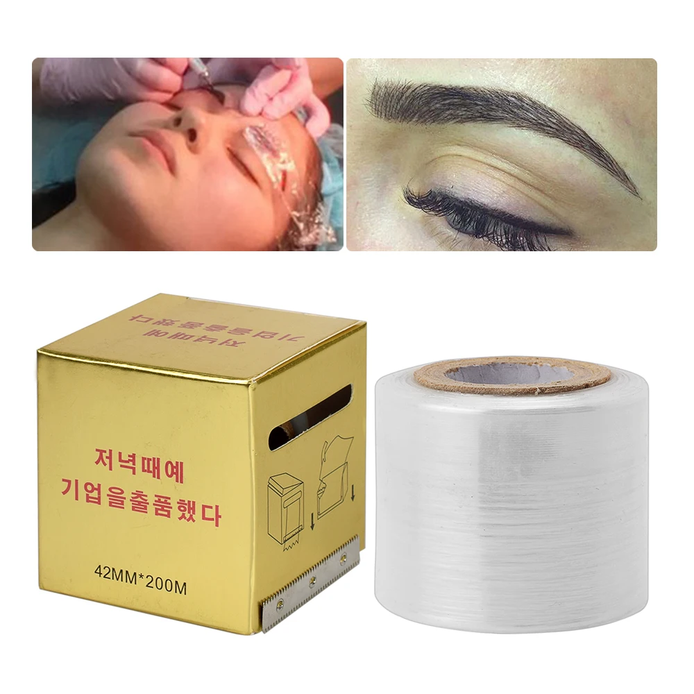 20 boxes Tattoo Clear Wrap Cover Preservative Film Microblading Tattoo Film For Permanent Makeup Tattoo Eyebrow Supplies 10pcs plastic clear mask on the mouth permanent makeup tattoo supplies prevent spittle anti fog transparent lens tatoo accessory