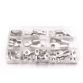 

Wire Terminals Connector Cable Lugs Battery SC Terminals Glimpse of Mouth,Bolt Hole Tinned Copper Terminals Set(60Pcs)
