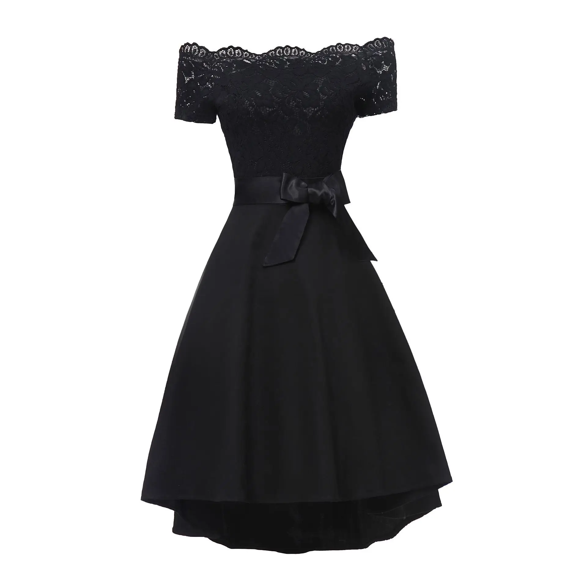 AliExpress летнее Новое Стильное женское платье коктейльное торжественное платье кружевное платье с открытыми плечами