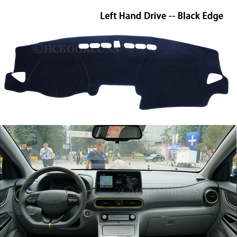 Dashboard Cover Protective Pad for Hyundai Kona 2017 2018 2019 2020 Car Accessories Dash Board Sunshade Anti-UV Carpet Dashmat truck stickers