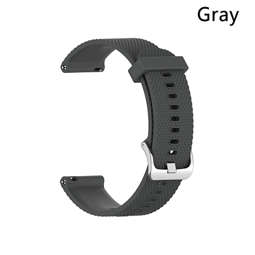 Текстурный ремешок для Garmin Vivoactive 4S, аксессуары для умных часов, сменный мягкий силиконовый браслет, напульсники - Цвет: Gray