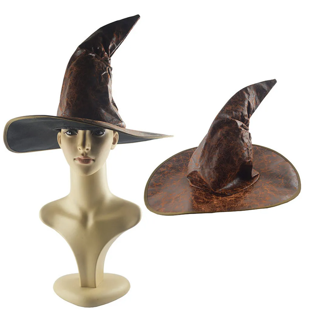 Хэллоуин женщин мужчин большой Ruched ведьмы аксессуар, шляпа для праздника партии рейверская Праздничная остроконечная шляпа#4