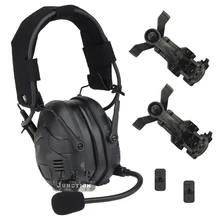 

Tactical Military Noise Reduction Communication Headset Set Bluetooth Ear Muffs W/ Helmet Rail Mount Kit Multicam Black