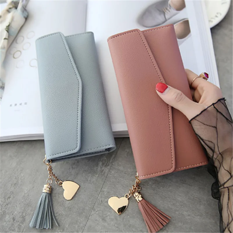 

2019 Fashion Womens Wallets Simple Zipper Purses Black White Gray Red Long Section Clutch Wallet Soft PU Leather Money Bag #0919
