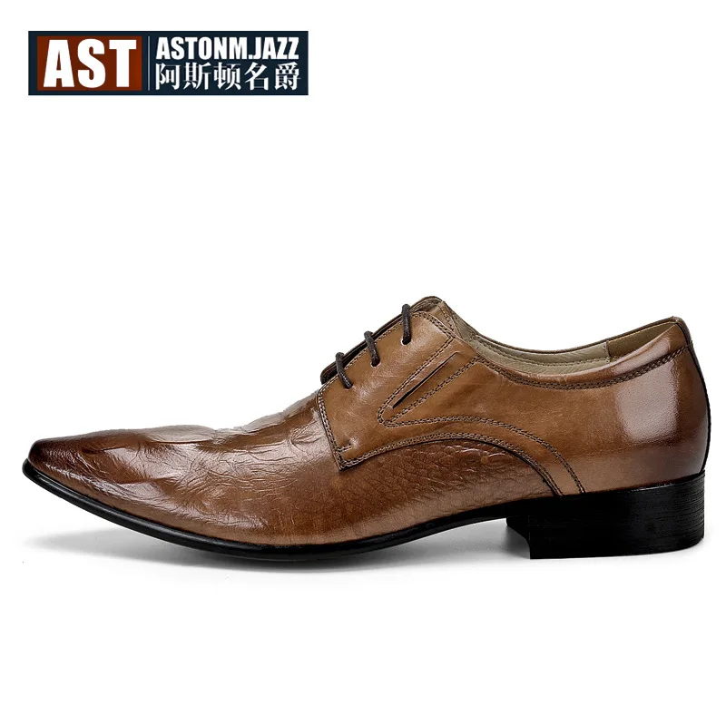 

New Style Spring Business Men's Formal Wear Shoes e yu wen Leather Shoes MEN'S Leather Shoes Large Size Shoes