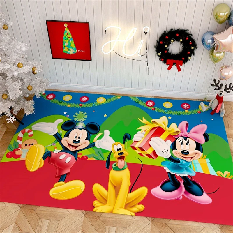160x80cm Christmas Mickey Mat Cute Playmat Carpet Hallway Doormat Anti - Slip Bathroom Absorb Water Kitchen Mat/Rug | Мать и ребенок