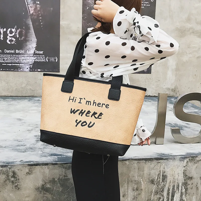 

Bag Women's 2019 Autumn New Style Wide Strap Shoulder Casual WOMEN'S Bag CHIC Korean-style Versitile Fashion Hand Large Bag