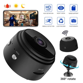 

A9 Mini Camera 2.4G Wireless Wifi 1080P HD Night Vision Camera Home Security Camcorders APP Remote Monitor
