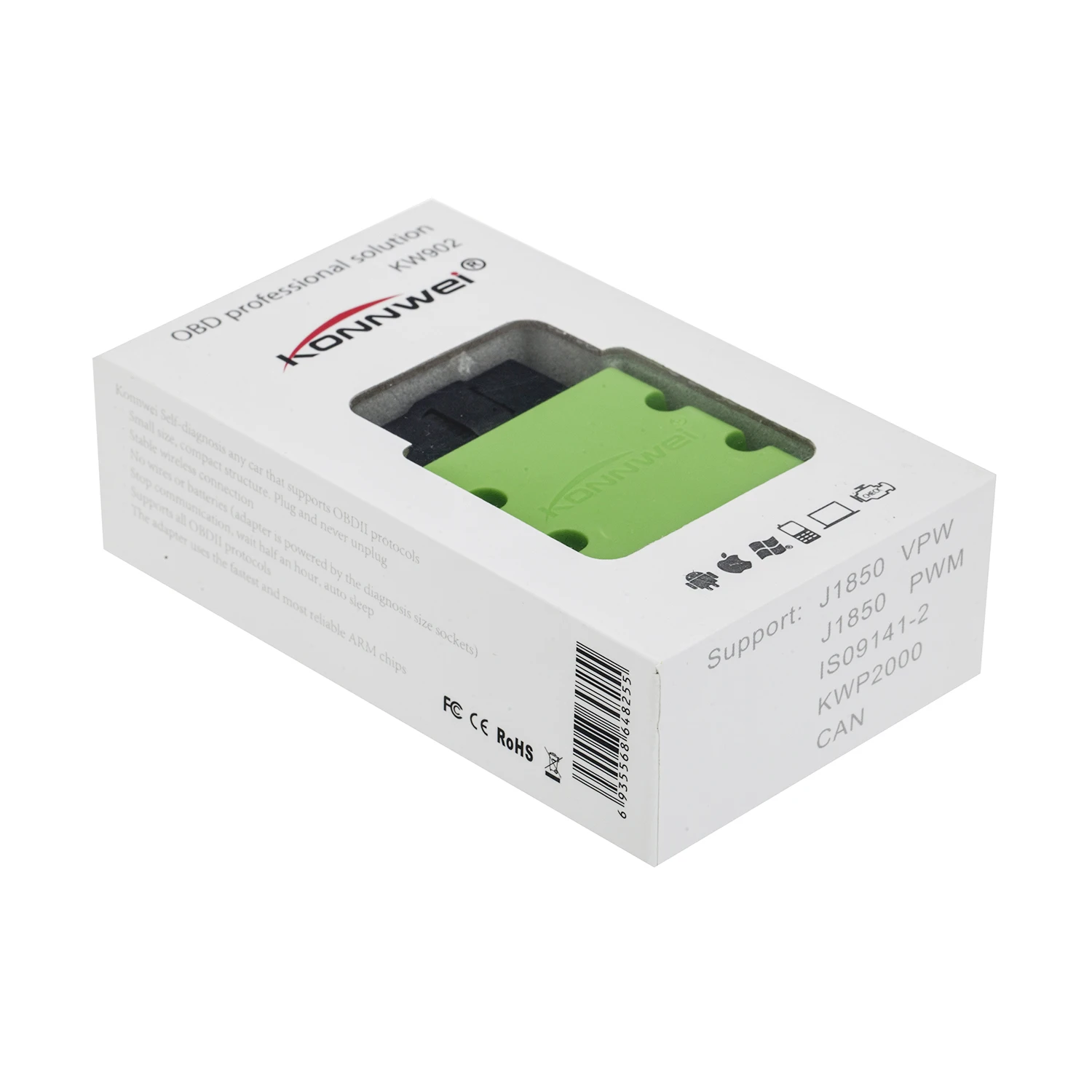 Packing Wifi OBD2 OBDII диагностический инструмент для сканирования автомобиля работает на iOS iPhone Android Phone - Цвет: Packing