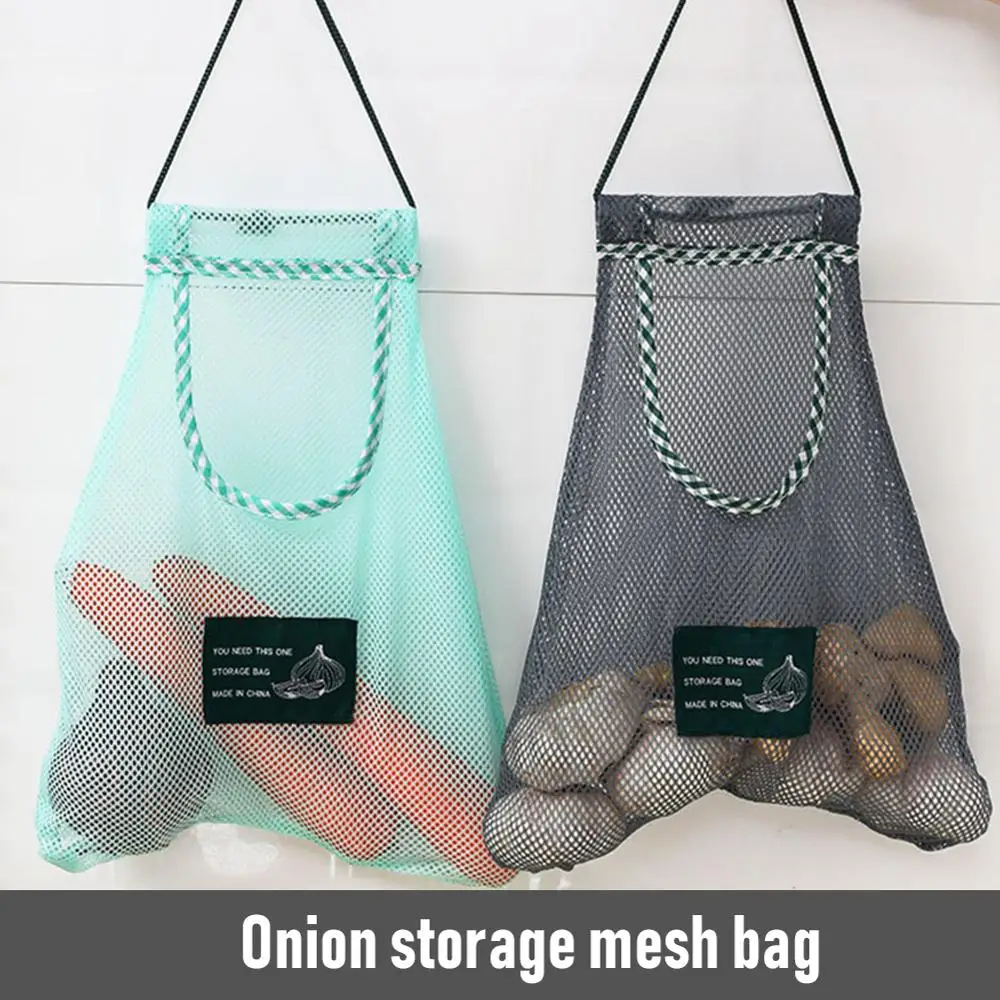 

Portable Reusable Grocery Bags Fruit Vegetable Bag Washable Mesh String Organic Organizer Mesh Storage Handbag Cotton