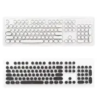 104 Keys Retro Round Keycaps Double Shot DIY Typewriter Keycap for Backlit Mechanical Keyboard Circular - Image 3