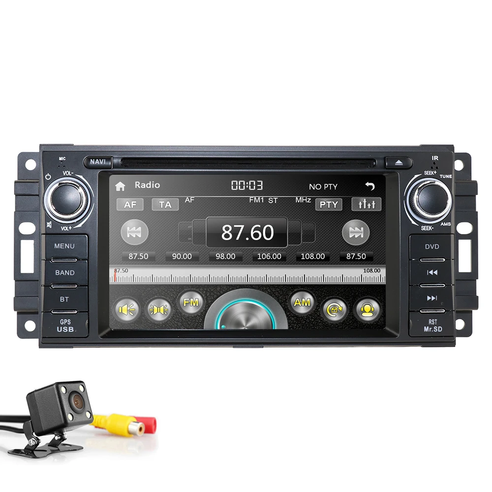 1din 6," Автомобильный мультимедийный плеер для Jeep/Chrysler/Dodge/Liberty/Wrangler/Sebring/Grand Cherokee радио gps автомобильный монитор головное устройство - Цвет: Camera4