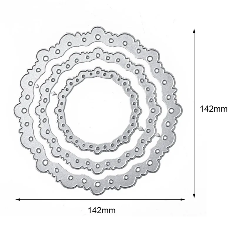 YaMinSanNiO вложенные Прошитые круглые рамки для резки металла DIY Выгравированные штампы ремесло изготовление бумажных карточек Скрапбукинг тиснение