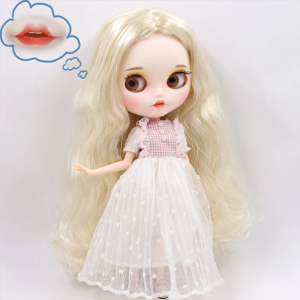 Кукла Blyth No.BL6025 ICY DBS светлые волосы резные губы пузырьки рот матовая
