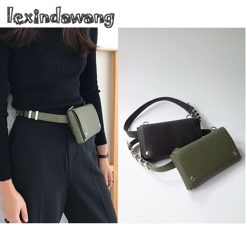 

Crocodile Messenger Bag Women's 2019 Handbags Small Retro Chest Bag Sports Waist Bag Female Chic Belt Bags Mini Korean Phone Bag