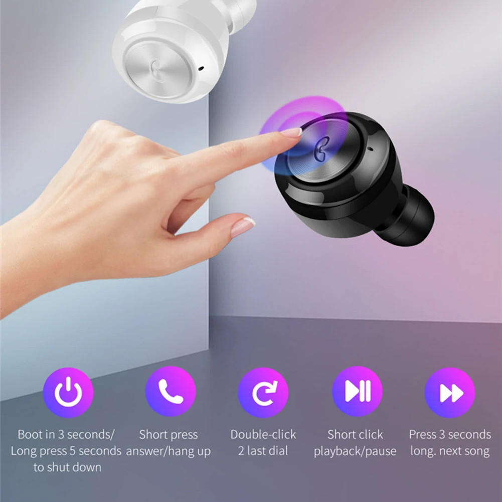 TWS A6 Bluetooth наушники 5,0 беспроводные наушники HD 4D стерео наушники-вкладыши с микрофоном зарядное устройство для смартфона гарнитура наушники