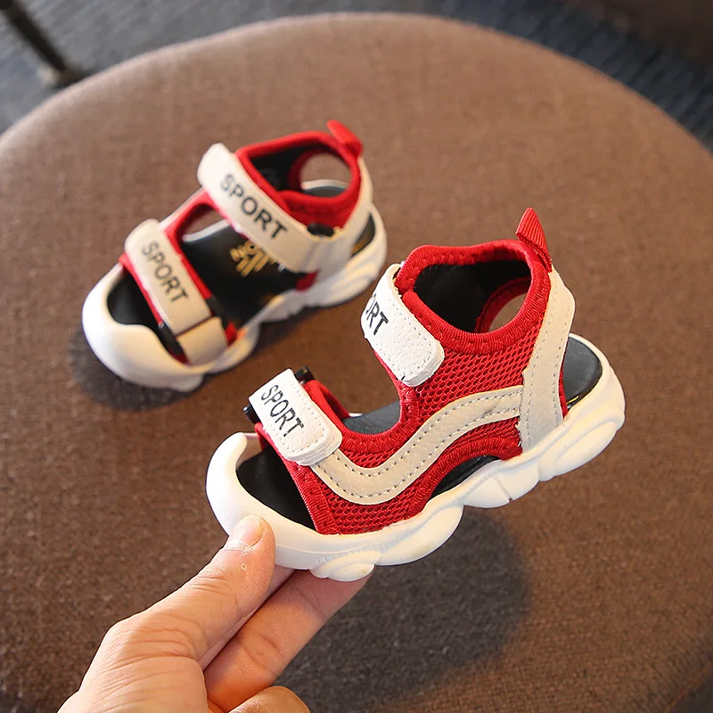 

2019 Summer New Style BOY'S Closed-toe Sandals Korean-style Soft-Sole bear xie Children Casual Sandals