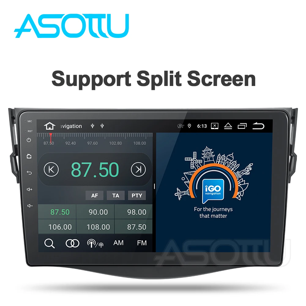Asottu TO301 Android 9 0 PX30 автомобильный мультимедиаплеер для toyota rav4 2007 2008 2009 2010 2011