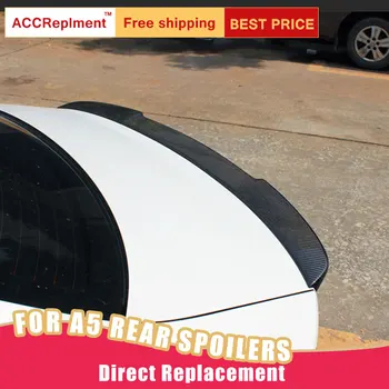 

Rear Spoilers Assembly For Audi A5 4-Door 2010-2016 Tail Wind Real Carbon Fiber Trunk Spoiler Lip