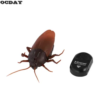 

Infrared Remote Control Cockroach Realistic Fake Roach RC Luminous Prank Toy Joke Scary Trick Bugs for Christmas Party IR Toys