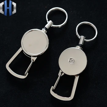 

2.5cm Metal Keychain High Rebound Key Ring Anti-lost EDC Buckle