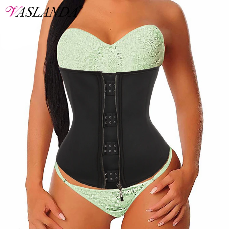 

VASLANDA Sweat Waist Cincher Trainer Women's Underbust Corsets Neoprene Sports Girdle Hourglass Body Shaper Postpartum Shapewear