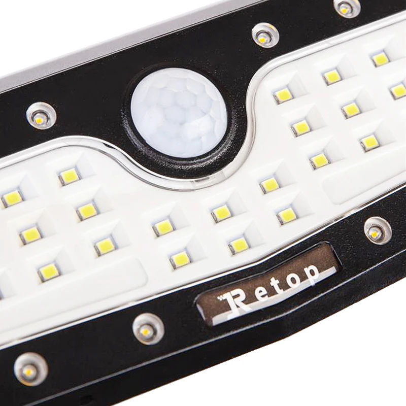 Solar Lamp Outdoor 79 LED Solar Light Power PIR Motion Sensor Wall Light with Three-sided illumination for Garden / Pathway/Yard