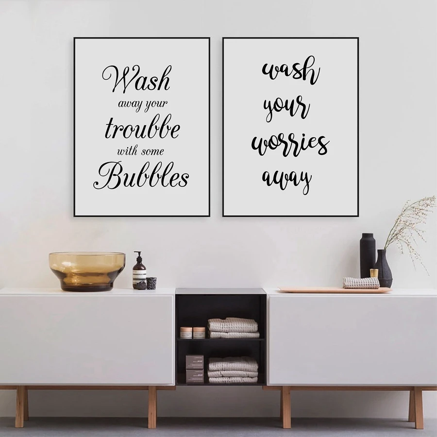 Wash-Your-Worries-Away-Quote-Wall-Art-Canvas-Print-And-Poster-Bathroom-Prints-Canvas-Painting-Home (2)