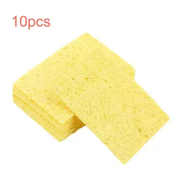 

10pcs Replacement Sponges Soldering Iron Cleaner Solder Tip Cleaning Pad Cleaning Sponge Yellow