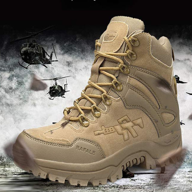 Military combat boots for men