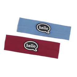 Newborn HELLO Character Printing Fashion New Headband Soft Stretch Hairband Casual Children Headwear Turban Hair Accessories