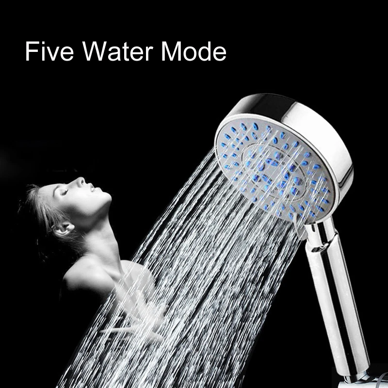 Vidric High Quality Five Fuction Silica Gel Holes Shower Head Water