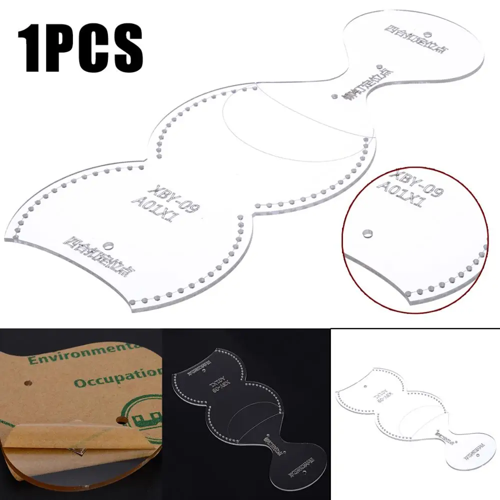 Кожевенное ремесло Портмоне Мини Кошелек шаблон прозрачный акриловый кожаный Шаблон трафарет шитье ремесло DIY