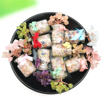 

Lots Kinds 1pc Mini Natural Quartz Crystal Tree Feng Shui Healing Crystal for Home Decoration Natural Stones and Minerals