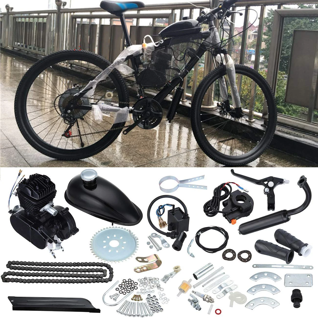 Samger 80cc 2 тактный велосипед газовый двигатель комплект для DIY электрический горный
