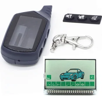 

Russia version EZ-beta case keychain+LCD display for Jaguar EZ-beta FX-5 lcd remote two way car alarm system free shipping