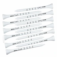 100 Pcs Golf Tees 83mm White Wooden Printing Striped Digital Scale Golf Tee Training Aids Accesories for In/outdoor Training
