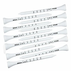 100 Pcs Golf Tees 83mm White Wooden Printing Striped Digital Scale Golf Tee Training Aids Accesories for In/outdoor Training