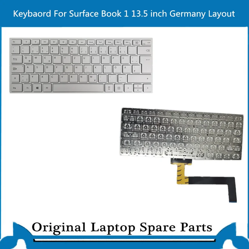 Original para Microsoft Surface Book 1705 1704 1703 Teclado de Germany uk Versão 13.5 Polegadas Testado Bem