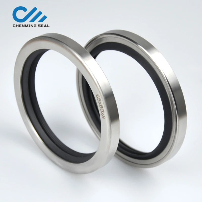 65*80*8 PTFE Lip Oil Seal With Stainless Steel Housing Single lip and Dual Lip Screw Air Compressor Spare Parts