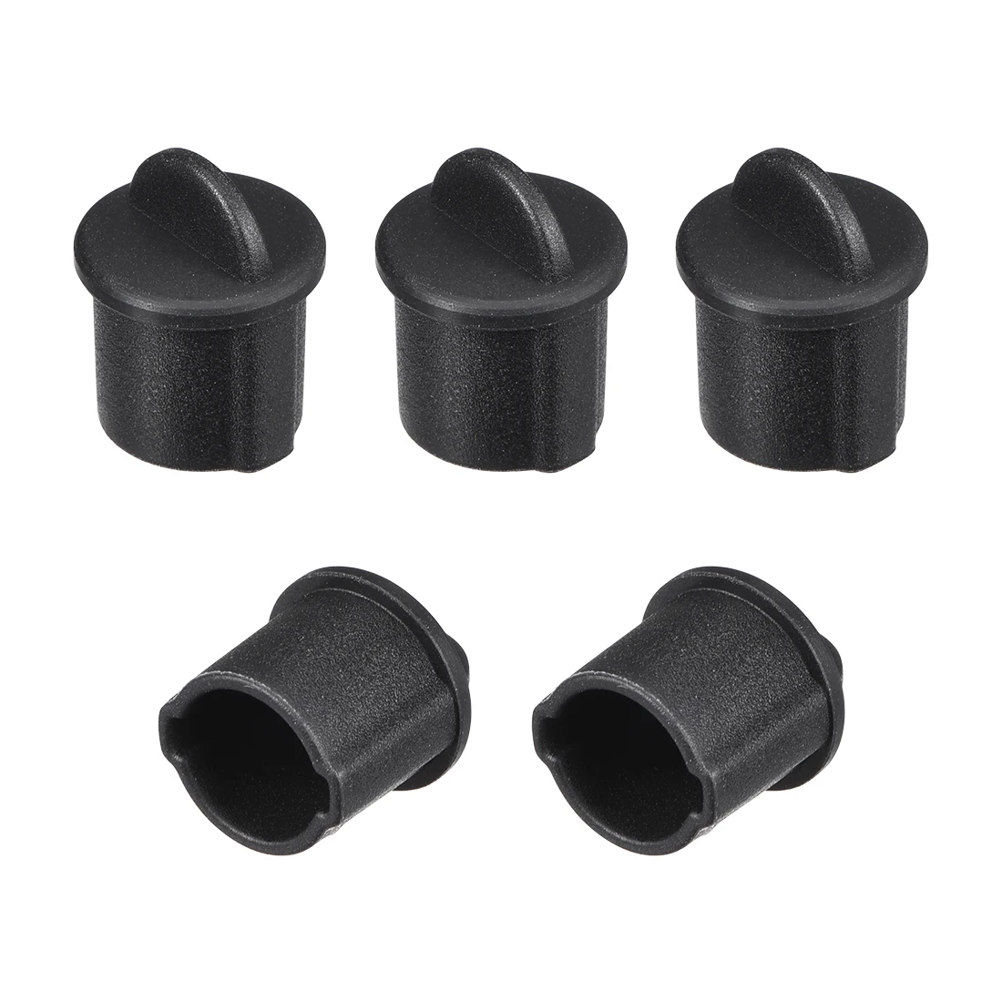 Uxcell 5pcs 실리콘 BNC 방진 스토퍼 캡 커버 검정색 먼지 플러그 내부 설치 직경 9.5mm-11mm BNC 암 잭용