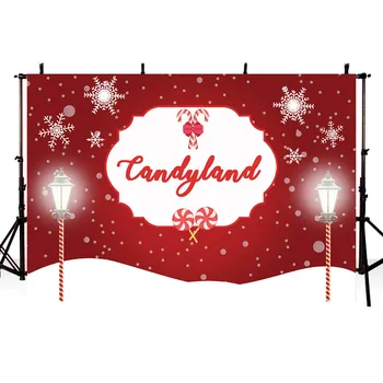 

TAIBO Vinyl Background Photography Candy and Snowflakes Background Birthday Party Photo Studio Backdrop Photocall