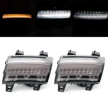 

For Jeep Wrangler JL 2018+ LED New Daytime Running / Turn Signal Lights Fender White DRL Amber Turn Singnal Light