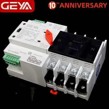 

Free Shipping GEYA W2R Mini ATS 4P Automatic Transfer Switch Controller Electrical Type ATS Max 100A 4POLE