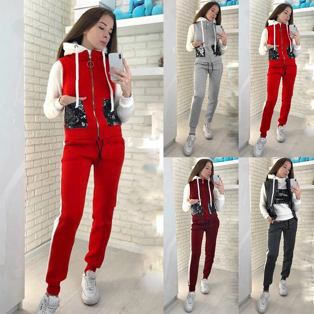 FREE OSTRICH Autumn And Winter 2019 New Fashion Women Suit Warm Tracksuits Casual Sets Fleece Sweatshirt Three Pieces Set 1121